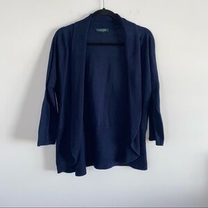 Lauren Ralph Lauren Navy Knit Long Sleeve Cardigan Sweater